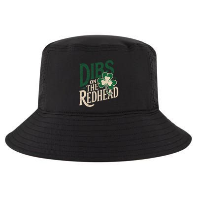 Funny St Patricks Day Irish Shamrock Dibs On The Redhead Cool Comfort Performance Bucket Hat