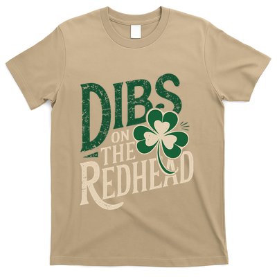 Funny St Patricks Day Irish Shamrock Dibs On The Redhead T-Shirt