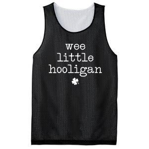 Funny St Patricks Day Wee Little Hooligan Shamrock Meaningful Gift Mesh Reversible Basketball Jersey Tank