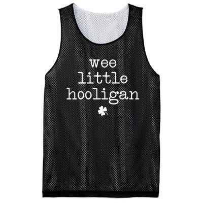 Funny St Patricks Day Wee Little Hooligan Shamrock Meaningful Gift Mesh Reversible Basketball Jersey Tank