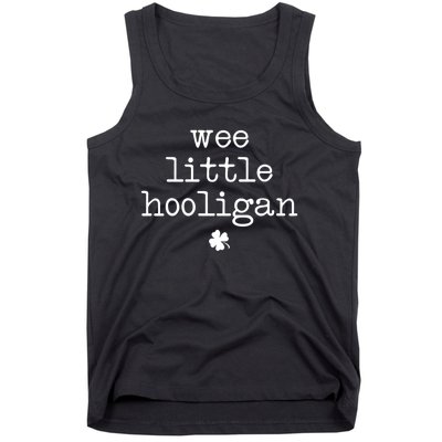 Funny St Patricks Day Wee Little Hooligan Shamrock Meaningful Gift Tank Top