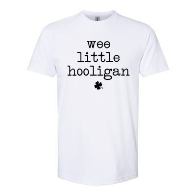 Funny St Patricks Day Wee Little Hooligan Shamrock Meaningful Gift Softstyle CVC T-Shirt