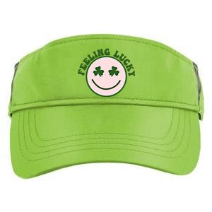 Funny St Patrick Day Feeling Lucky Meme Smile Face Trendy Gift Adult Drive Performance Visor