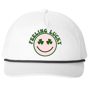 Funny St Patrick Day Feeling Lucky Meme Smile Face Trendy Gift Snapback Five-Panel Rope Hat