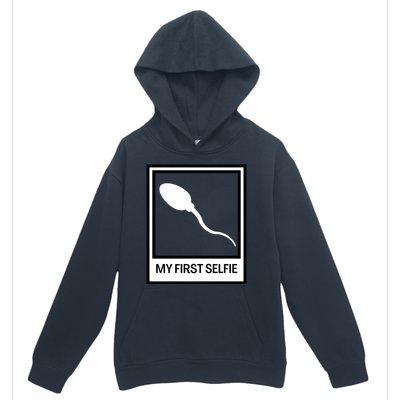 Funny Sperm Picture Quote My First Selfie Design Sperm Cool Urban Pullover Hoodie