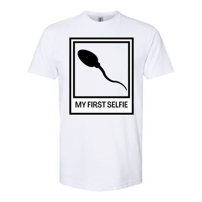 Funny Sperm Picture Quote My First Selfie Design Sperm Cool Softstyle CVC T-Shirt