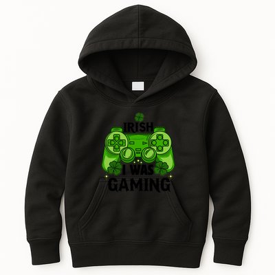 Funny St Patricks Day Irish I Was Gaming Kids Hoodie