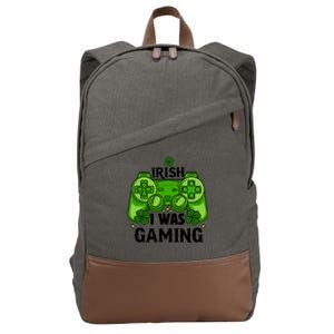 Funny St Patricks Day Irish I Was Gaming Cotton Canvas Backpack