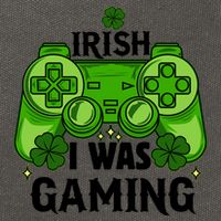 Funny St Patricks Day Irish I Was Gaming Cotton Canvas Backpack