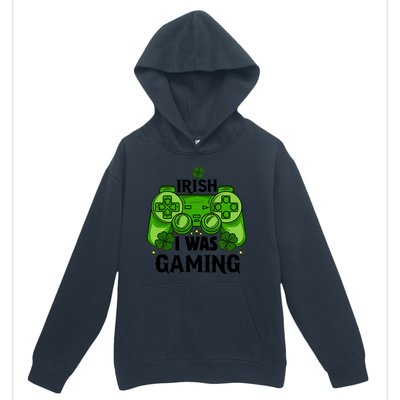 Funny St Patricks Day Irish I Was Gaming Urban Pullover Hoodie