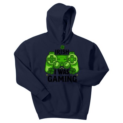 Funny St Patricks Day Irish I Was Gaming Kids Hoodie