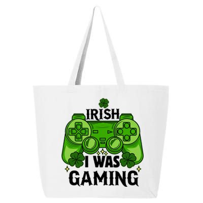 Funny St Patricks Day Irish I Was Gaming 25L Jumbo Tote