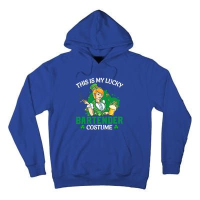 Funny St Patrick's Day This Is My Lucky Bartender Costume Meaningful Gift Tall Hoodie