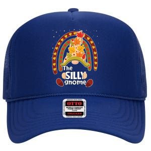 Funny Silly Pumpkin Gnome Pjs Fall Family Matching Cute Gift High Crown Mesh Back Trucker Hat