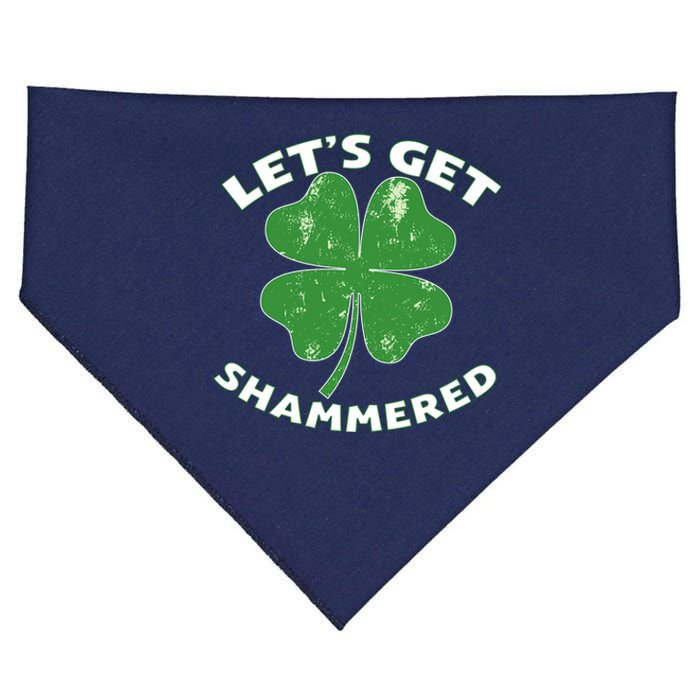 Funny St Patricks Day With Lets Get Shammered USA-Made Doggie Bandana