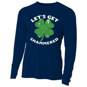 Funny St Patricks Day With Lets Get Shammered Cooling Performance Long Sleeve Crew