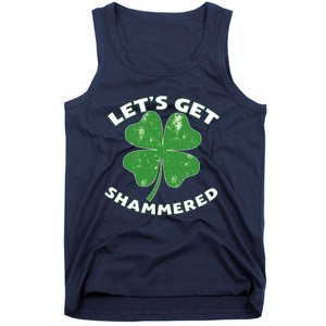 Funny St Patricks Day With Lets Get Shammered Tank Top