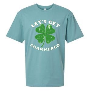 Funny St Patricks Day With Lets Get Shammered Sueded Cloud Jersey T-Shirt