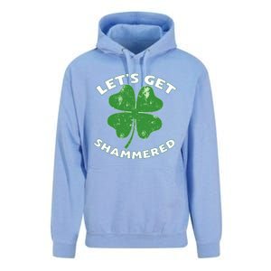 Funny St Patricks Day With Lets Get Shammered Unisex Surf Hoodie