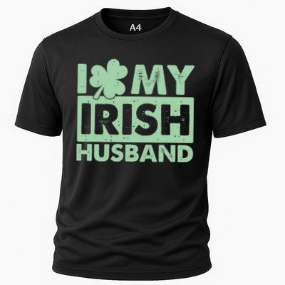 Funny St Patrick's Day I Love My Irish Husband Lucky Shamrock Clover Performance Shirt