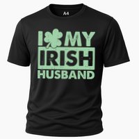 Funny St Patrick's Day I Love My Irish Husband Lucky Shamrock Clover Cooling Performance Crew T-Shirt