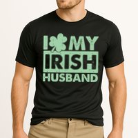Funny St Patrick's Day I Love My Irish Husband Lucky Shamrock Clover Cooling Performance Crew T-Shirt