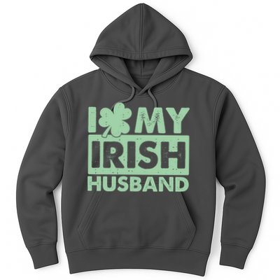 Funny St Patrick's Day I Love My Irish Husband Lucky Shamrock Clover Hoodie