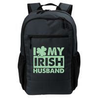 Funny St Patrick's Day I Love My Irish Husband Lucky Shamrock Clover Backpack