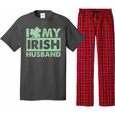 Funny St Patrick's Day I Love My Irish Husband Lucky Shamrock Clover Pajama Set