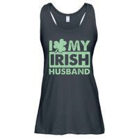 Funny St Patrick's Day I Love My Irish Husband Lucky Shamrock Clover Ladies Essential Flowy Tank