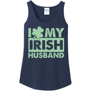 Funny St Patrick's Day I Love My Irish Husband Lucky Shamrock Clover Ladies Essential Tank