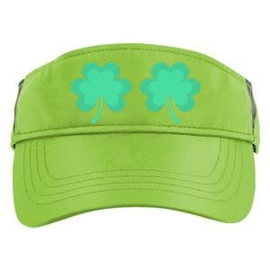 Funny St. Pattys Day Four 4 Leaf Clover Bra Adult Drive Performance Visor