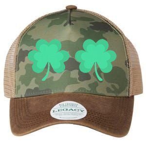 Funny St. Pattys Day Four 4 Leaf Clover Bra Legacy Tie Dye Trucker Hat