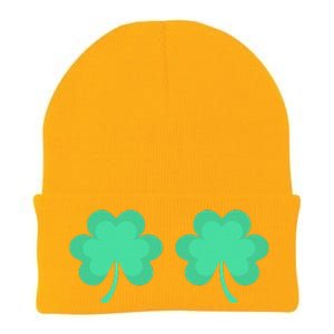 Funny St. Pattys Day Four 4 Leaf Clover Bra Knit Cap Winter Beanie