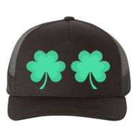 Funny St. Pattys Day Four 4 Leaf Clover Bra Yupoong Adult 5-Panel Trucker Hat