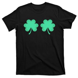 Funny St. Pattys Day Four 4 Leaf Clover Bra T-Shirt