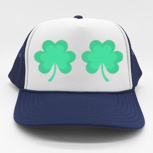 Funny St. Pattys Day Four 4 Leaf Clover Bra Trucker Hat