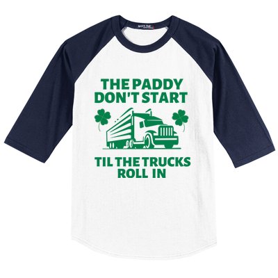 Funny St Patrick's Day Trucker St Patty's Truck Driver Gift Baseball Sleeve Shirt