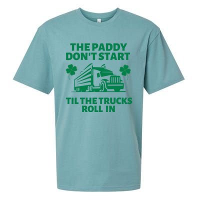 Funny St Patrick's Day Trucker St Patty's Truck Driver Gift Sueded Cloud Jersey T-Shirt