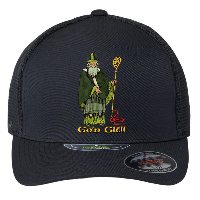 Funny St Patricks Day Funny Go'n git st patrick Flexfit Unipanel Trucker Cap