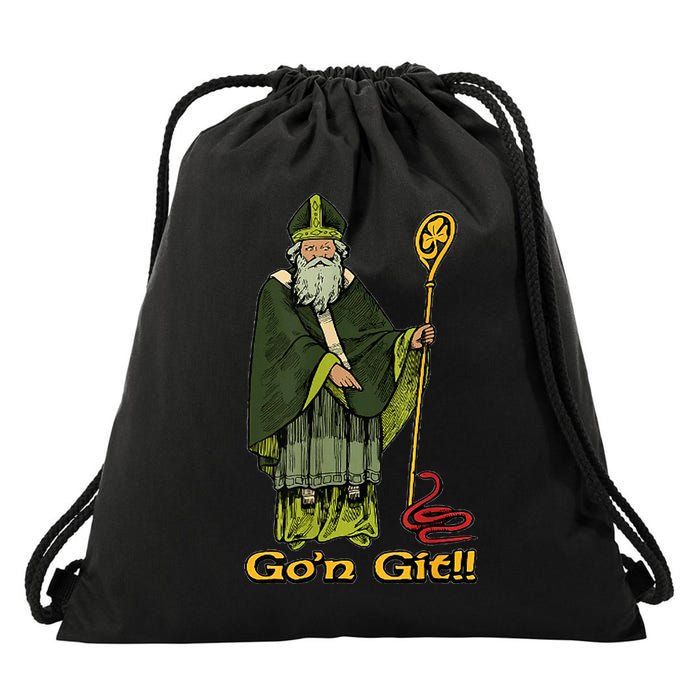 Funny St Patricks Day Funny Go'n git st patrick Drawstring Bag