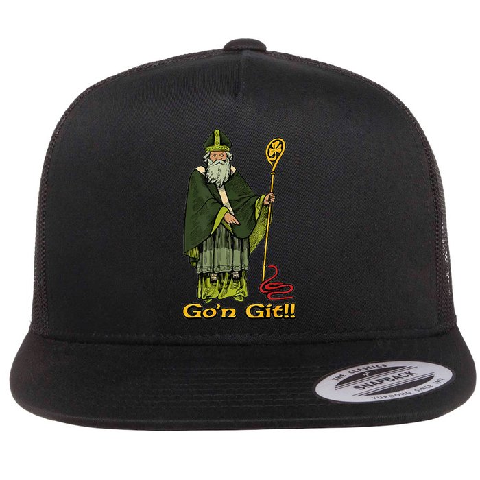 Funny St Patricks Day Funny Go'n git st patrick Flat Bill Trucker Hat