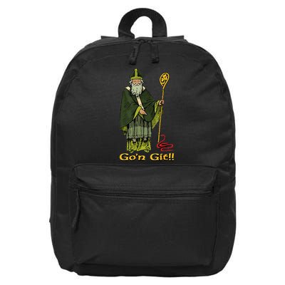 Funny St Patricks Day Funny Go'n git st patrick 16 in Basic Backpack