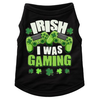 Funny St Patrick's Day Irish I Was Gaming Doggie Tank