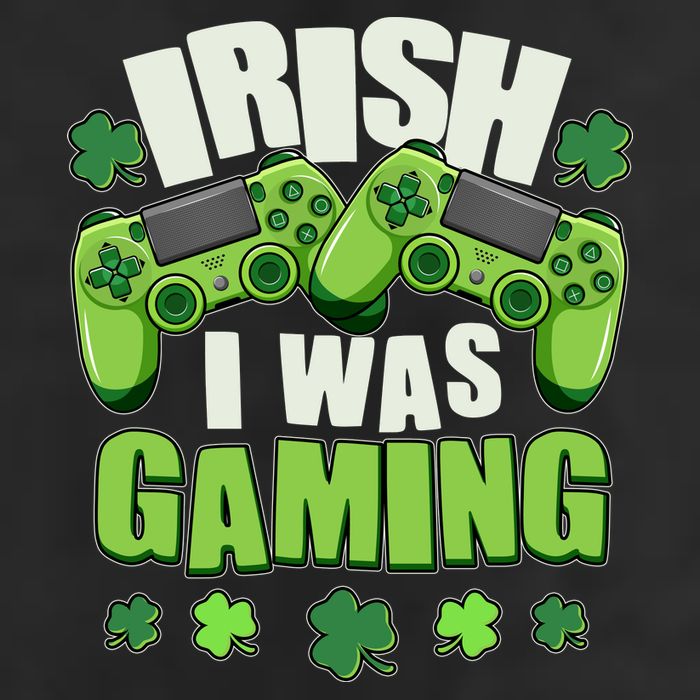 Funny St Patrick's Day Irish I Was Gaming 15oz Campfire Ceramic Mug