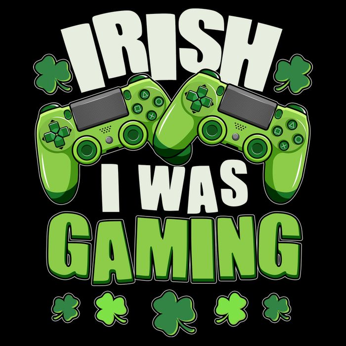 Funny St Patrick's Day Irish I Was Gaming 16 in Basic Backpack