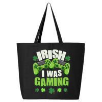 Funny St Patrick's Day Irish I Was Gaming 25L Jumbo Tote