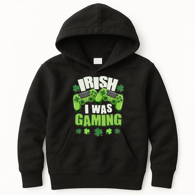 Funny St Patrick's Day Irish I Was Gaming Kids Hoodie