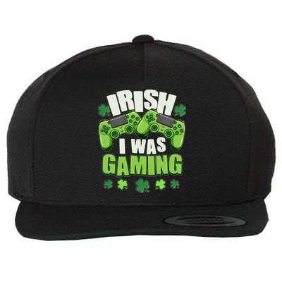 Funny St Patrick's Day Irish I Was Gaming Wool Snapback Cap