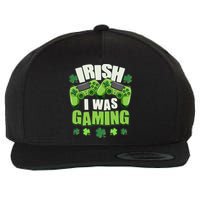 Funny St Patrick's Day Irish I Was Gaming Wool Snapback Cap